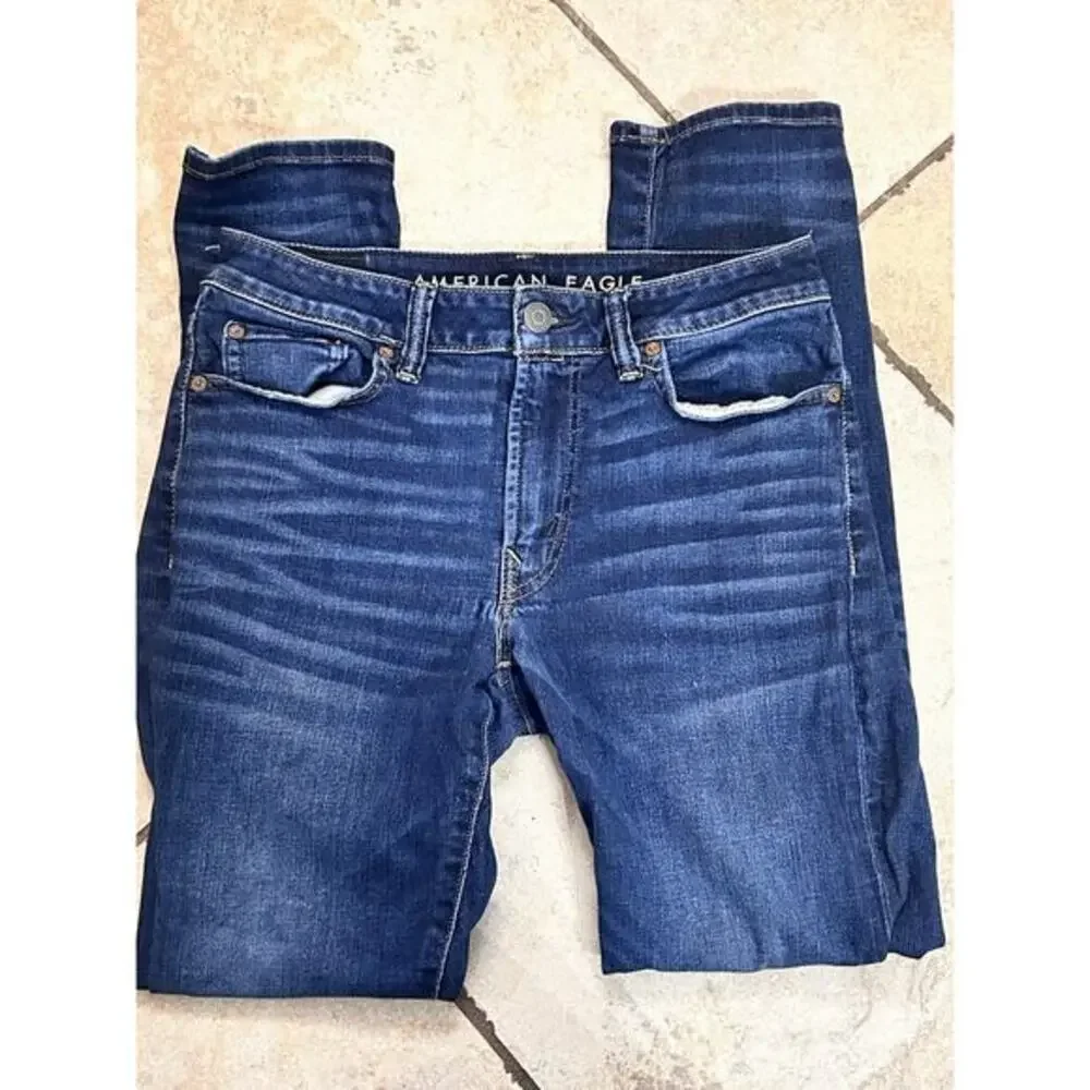 American Eagle Jeans Men 29x30 Blue Denim Next Level Airflex Slim Fit Skinny Leg